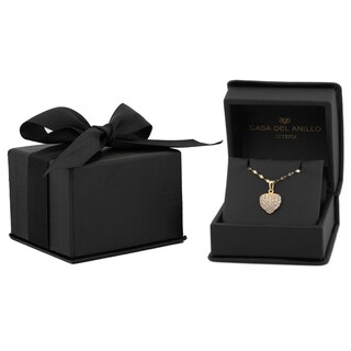 Foto 4 | Cadena Gargantilla Corazón 1 Cm Zirconias Oro Solido 10k