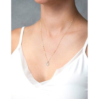 Foto 5 | Cadena Gargantilla Corazón 1 Cm Zirconias Oro Solido 10k