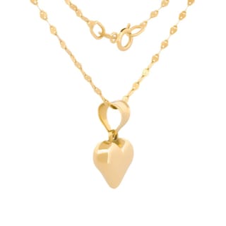 Foto 3 | Cadena Gargantilla Corazon Liso 1 Cm Oro Solido 14k