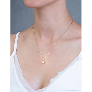 Foto 5 | Cadena Gargantilla Corazon Liso 1 Cm Oro Solido 14k