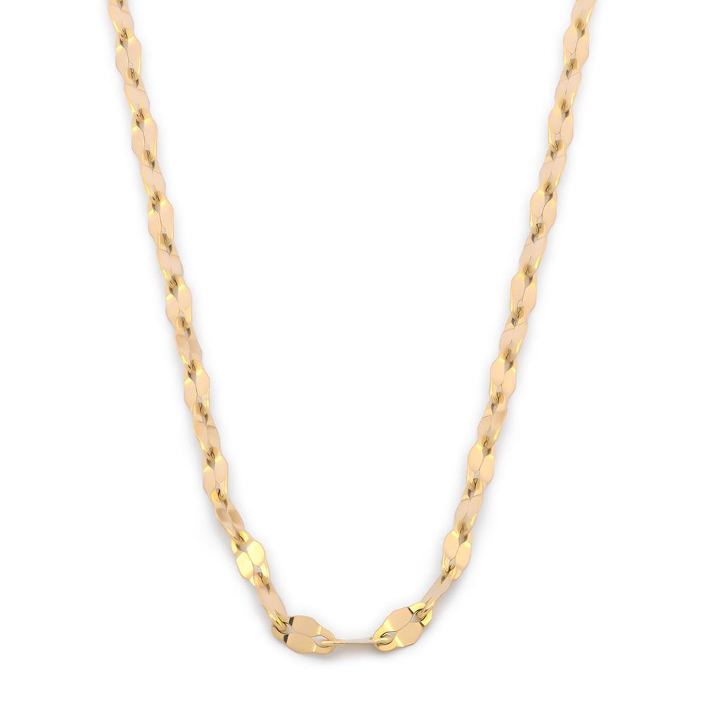 Cadena Grano De Cafe 1.5 Mm Oro Sólido 18k 45 Cm