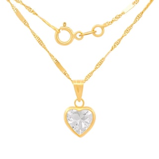 Foto 1 | Hermosa Cadena Gargantilla Dama Corazón Piedra 8 Mm Oro Sólido 10k
