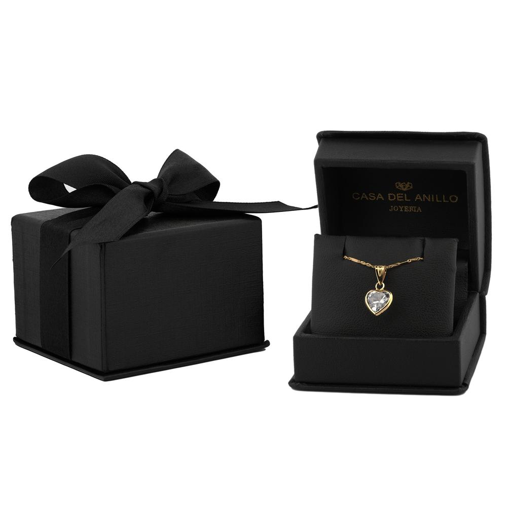 Foto 3 | Hermosa Cadena Gargantilla Dama Corazón Piedra 8 Mm Oro Sólido 10k