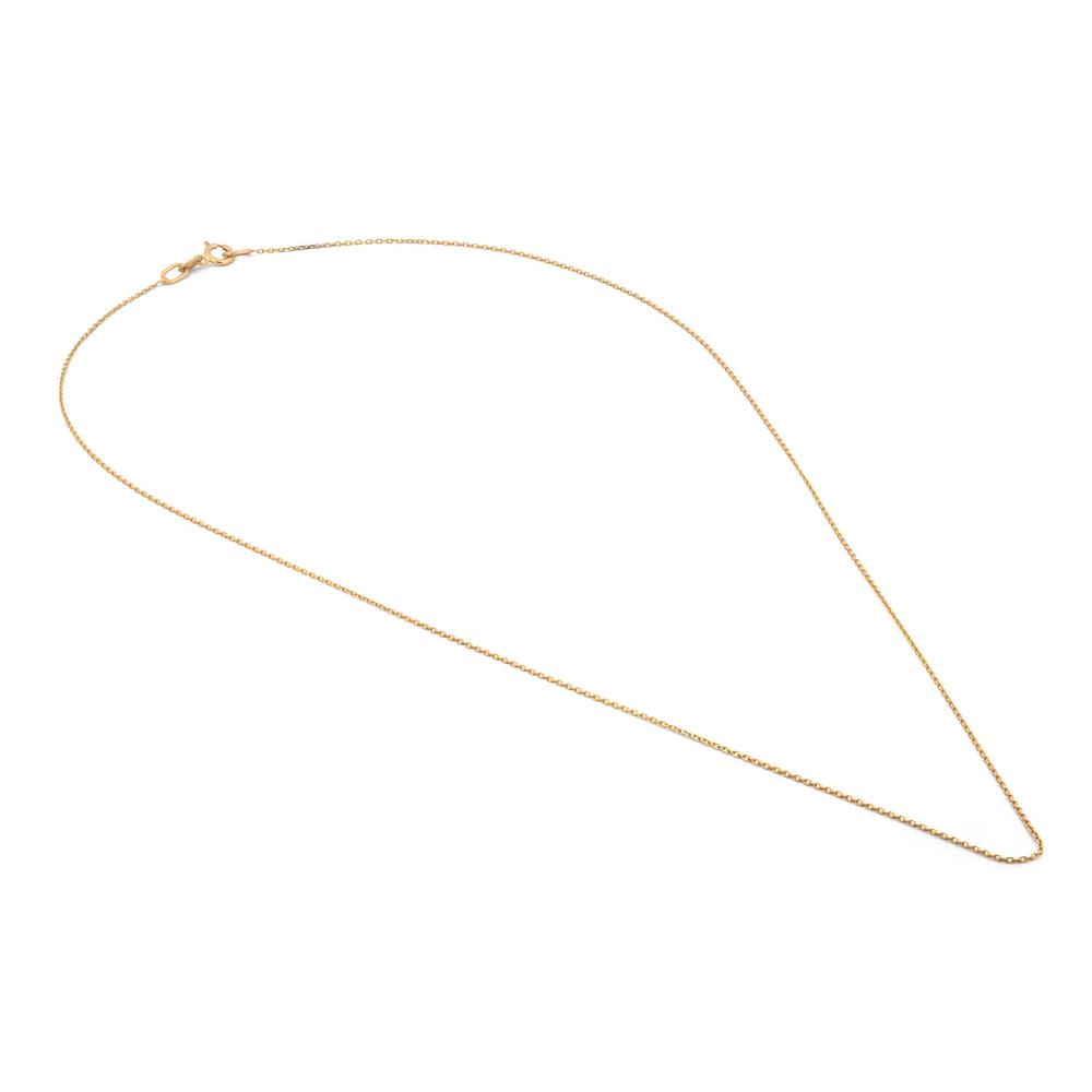 Foto 3 pulgar | Cadena Rolo Delgada Oro Amarillo Italiano Sólido 14k 45 Cm