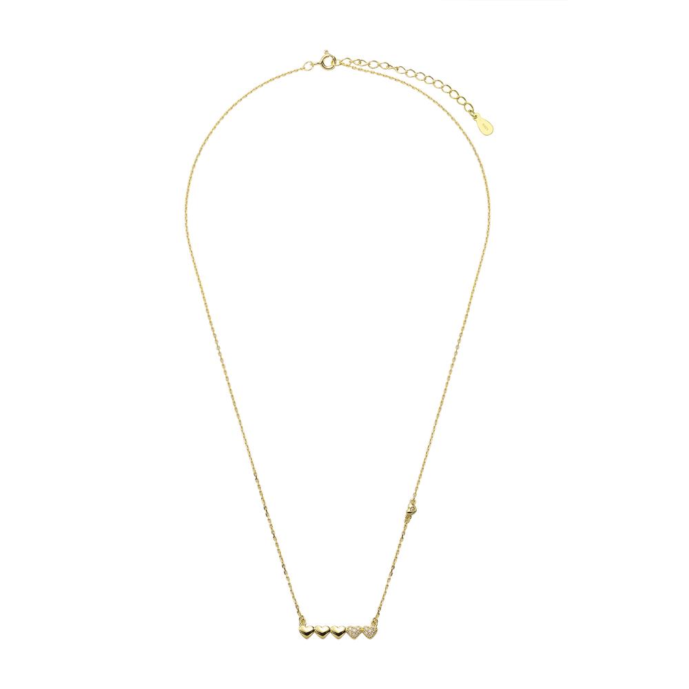 Foto 4 pulgar | Collar Y Dije Enso 925 Para Mujer Esn143g Dorado