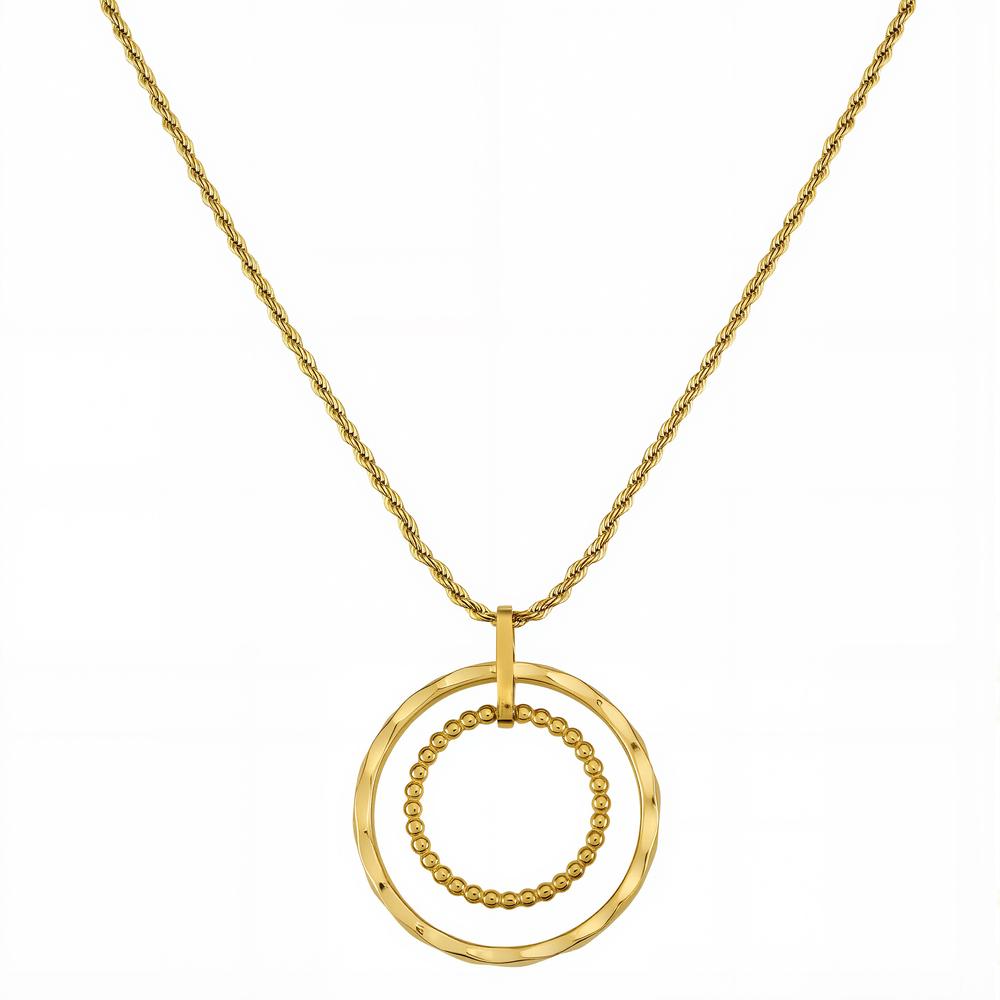 Foto 2 pulgar | Collar y Dije Enso IC para Mujer EIC252469G Dorado