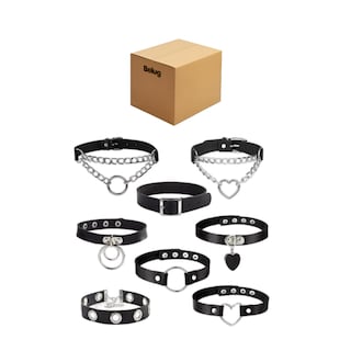 Foto 1 | Gargantilla Punk Gotico Choker 8 Pzs. Belug Negro/plata