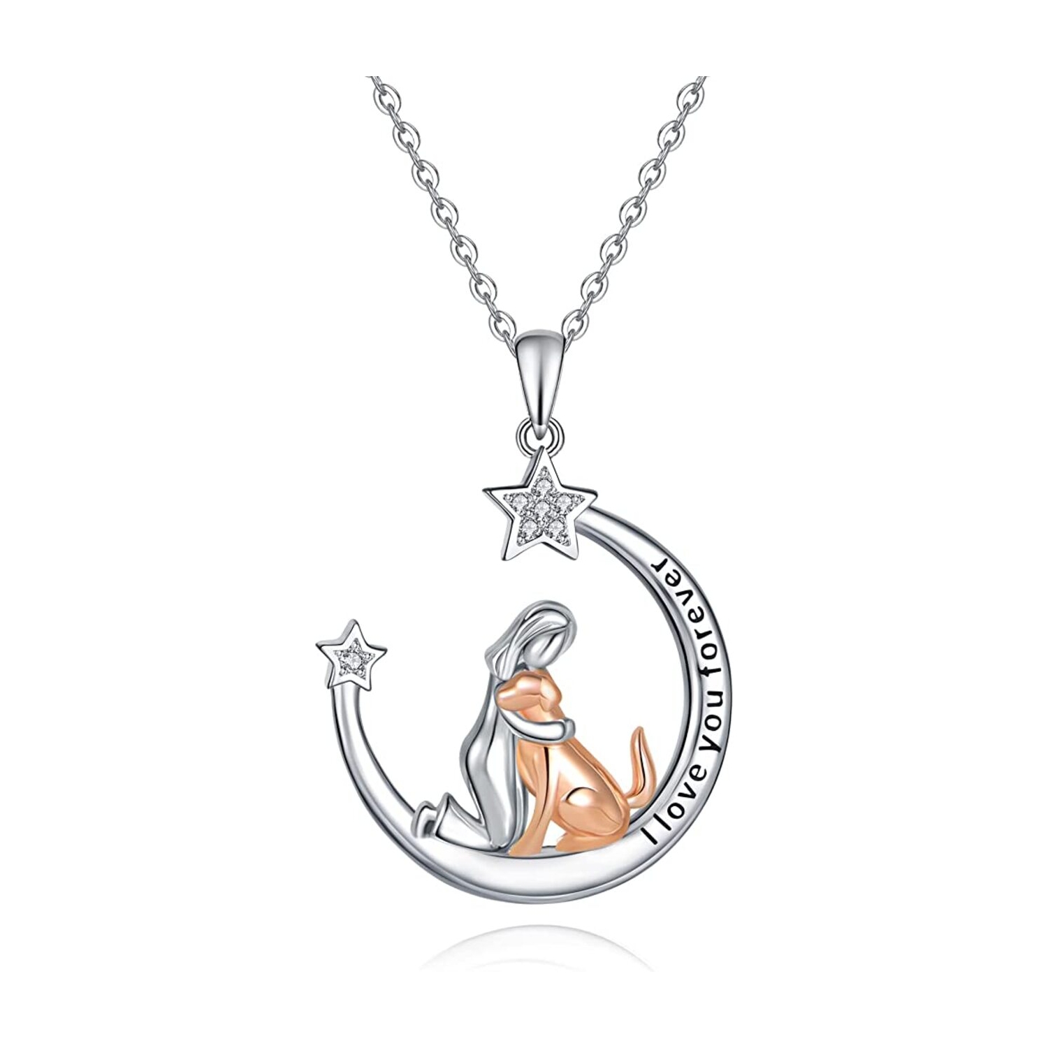 Collar De Plata 925 Para Mujer Con Colgante De Perro - Venta Internacional.
