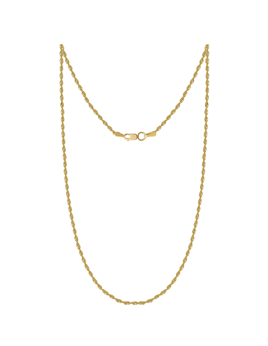 Cadena Torsal 4mm 60cm 10k Oro Italiano