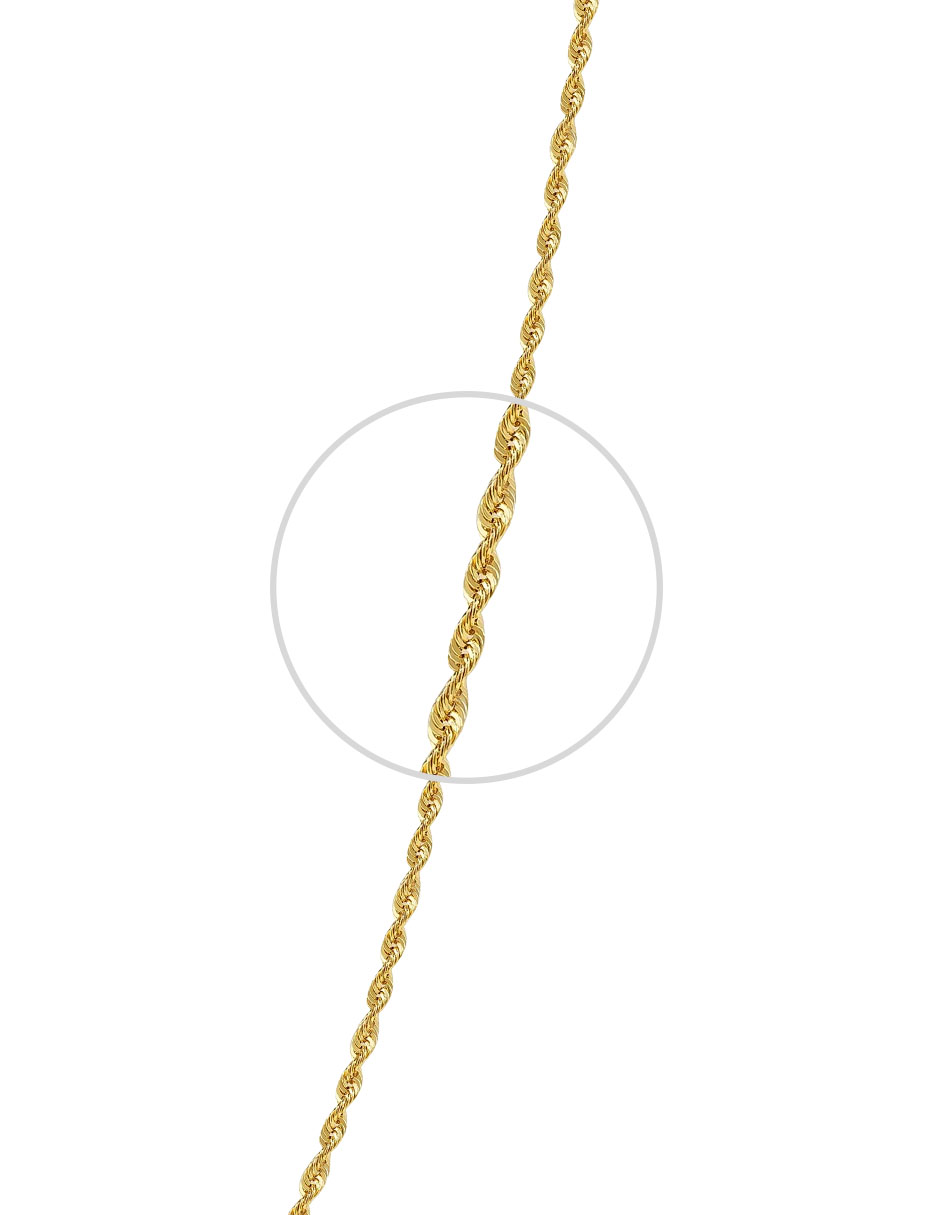 Foto 4 pulgar | Cadena Torsal 4mm 60cm 10k Oro Italiano