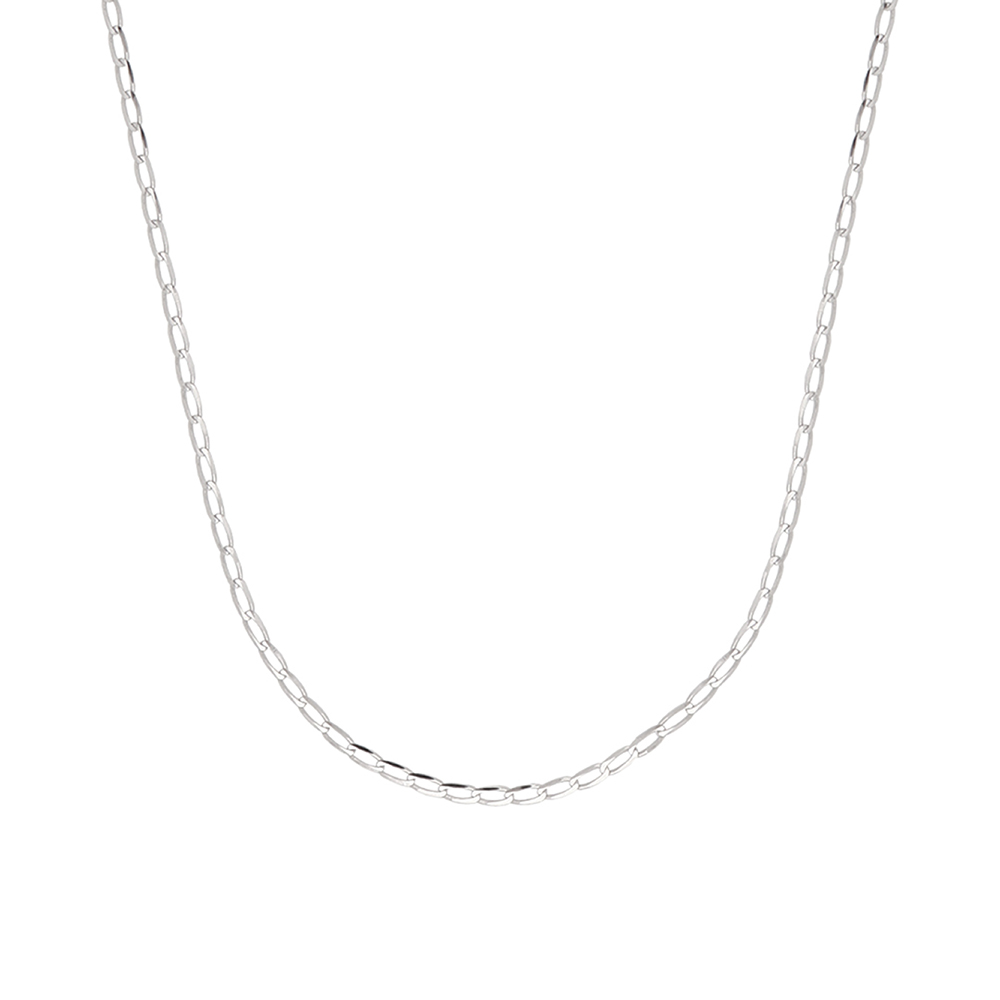 Foto 2 pulgar | Cadena Zekie 7038w-40 Oro 14k Blanco 40 Cms Tejido Ingles