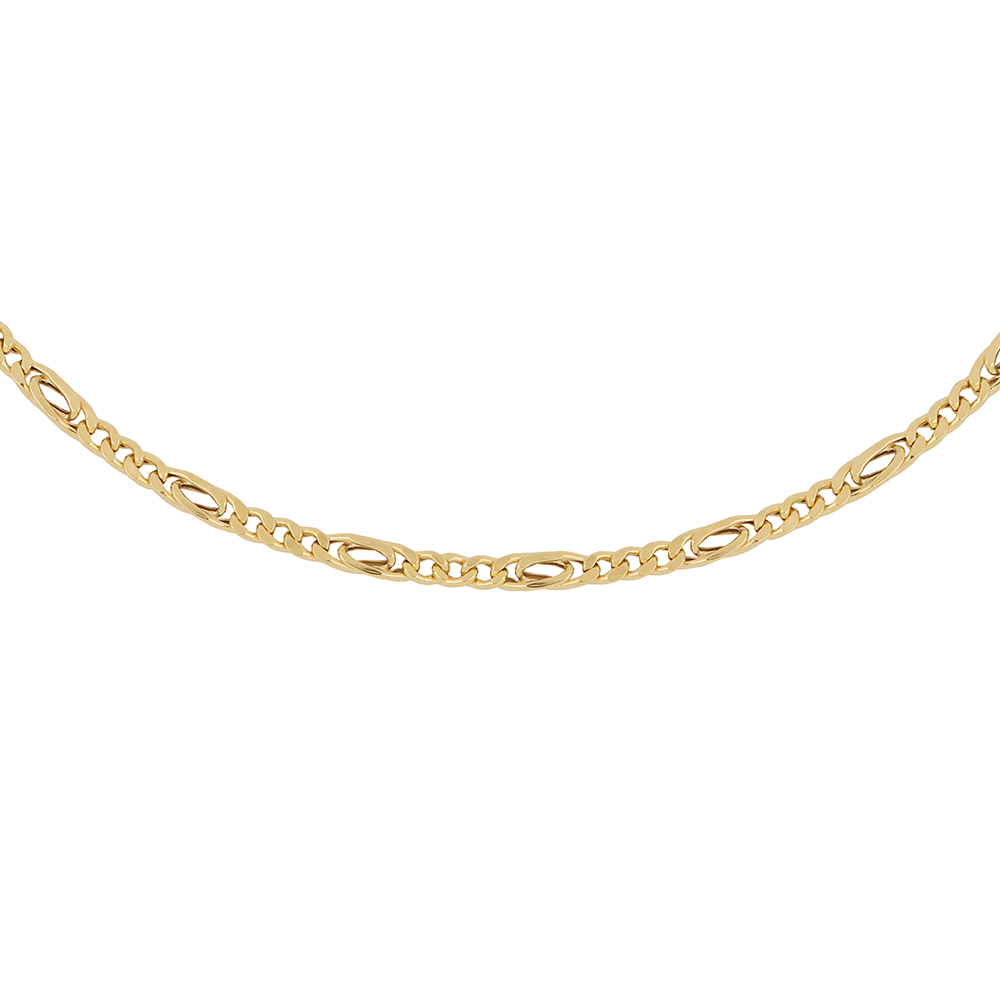 Foto 2 pulgar | Cadena Zekie 7042 Oro 14k Amarillo 50 Cms