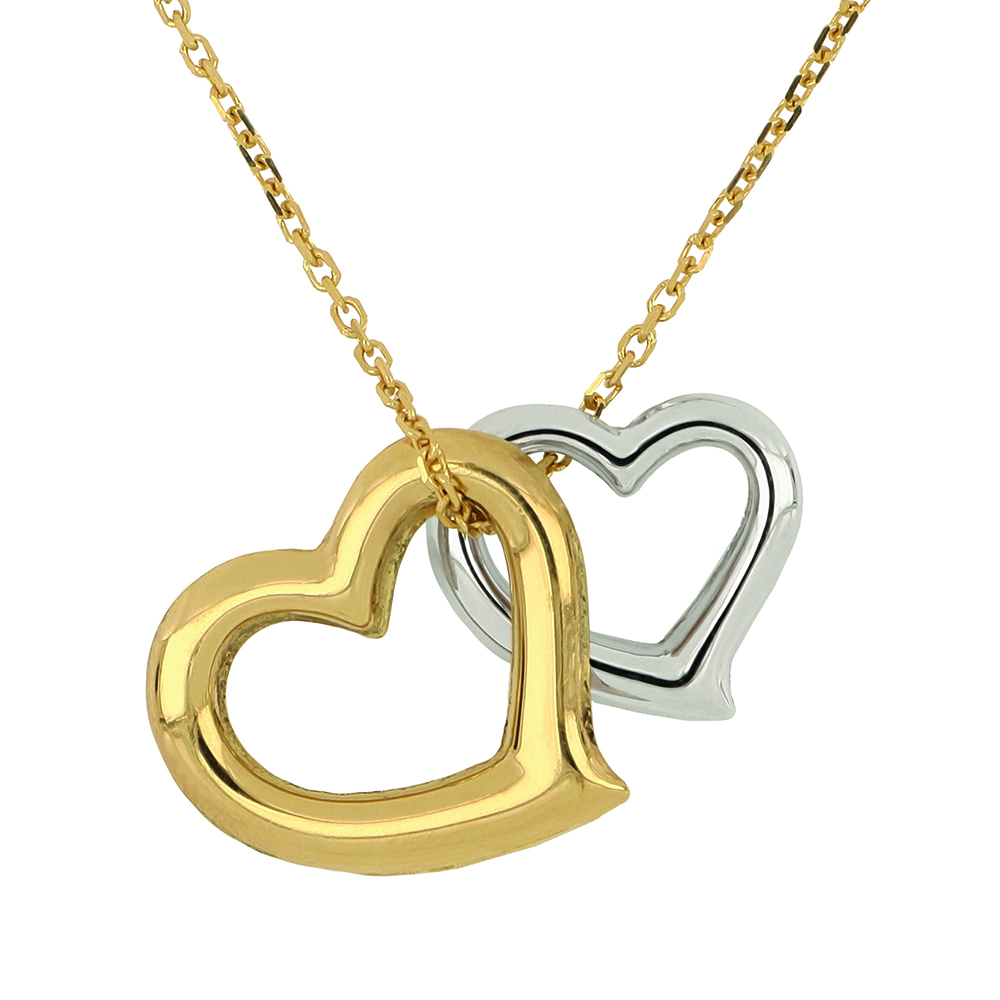 Gargantilla Zekie 7025 Oro 14k Amarillo Corazones 45 Cms