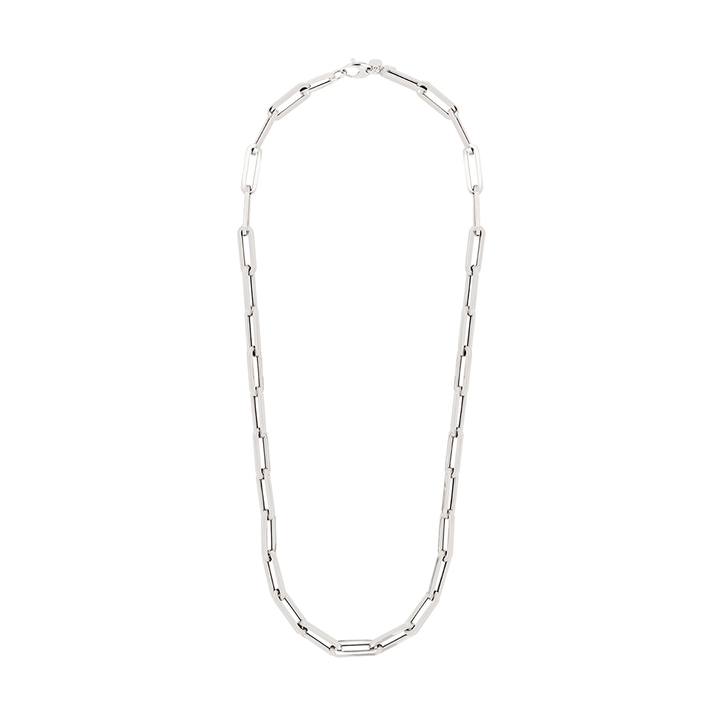 Foto 3 pulgar | Gargantilla Zekie 7053 Oro 14k Blanco 45 Cms Clip