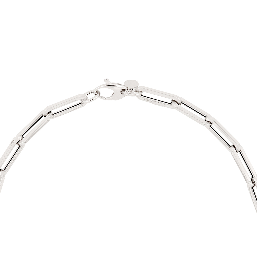 Foto 4 pulgar | Gargantilla Zekie 7053 Oro 14k Blanco 45 Cms Clip