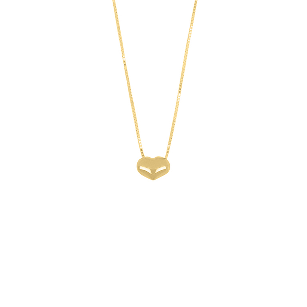 Foto 2 pulgar | Gargantilla Zekie 7064 Oro 14k Amarillo 45 Cms Corazon Inflado