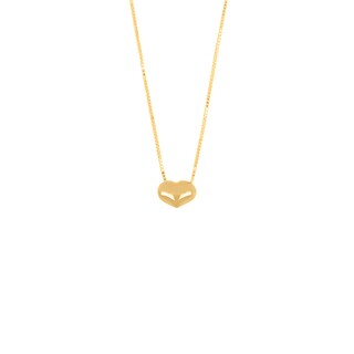 Foto 1 | Gargantilla Zekie 7064 Oro 14k Amarillo 45 Cms Corazon Inflado
