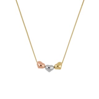 Foto 1 | Gargantilla Zekie 7065 Oro 14k Amarillo 45 Cms Corazones Inflados