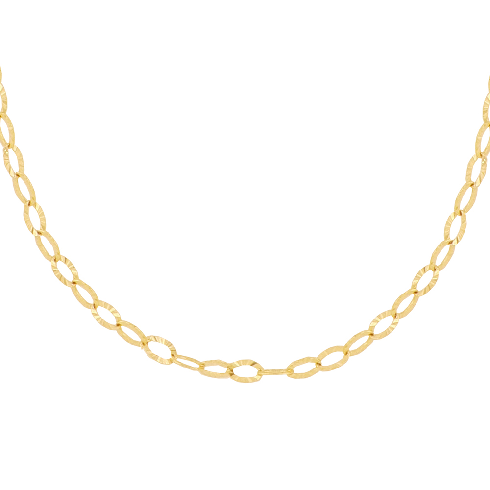 Foto 1 | Cadena Zekie 7099-45 Oro 14k Amarillo 45 Cms Tejido Ancla Diamantada