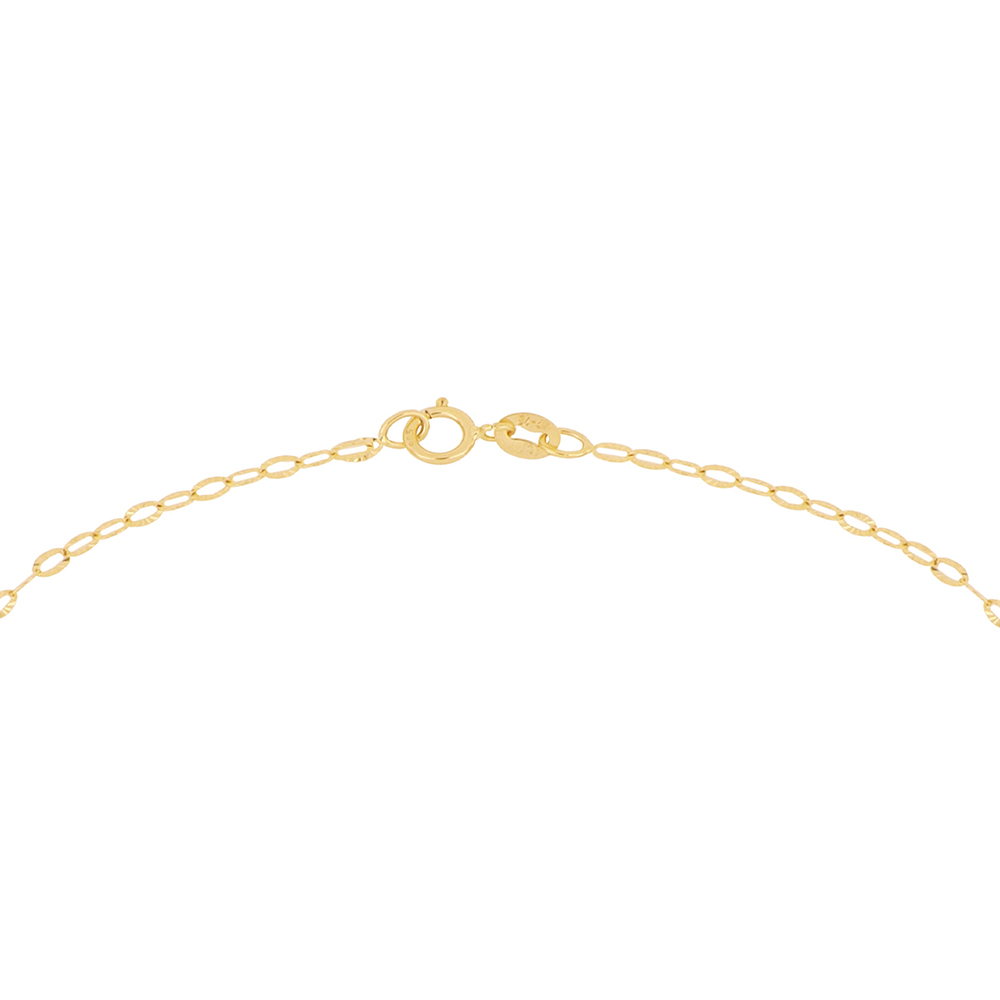 Foto 4 pulgar | Cadena Zekie 7099-45 Oro 14k Amarillo 45 Cms Tejido Ancla Diamantada