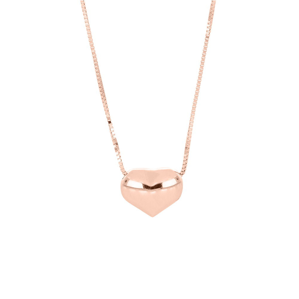 Foto 1 | Gargantilla Zekie 7064-r Oro 14k Rosa  45 Cms Corazon Inflado