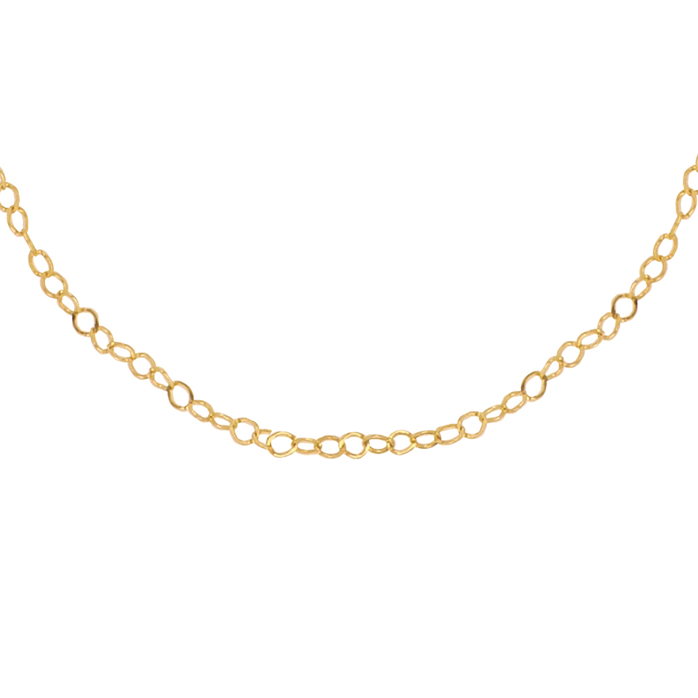 Foto 2 pulgar | Cadena Zekie 7059 Oro 14k Amarillo 35 Cms Ancla Torcida