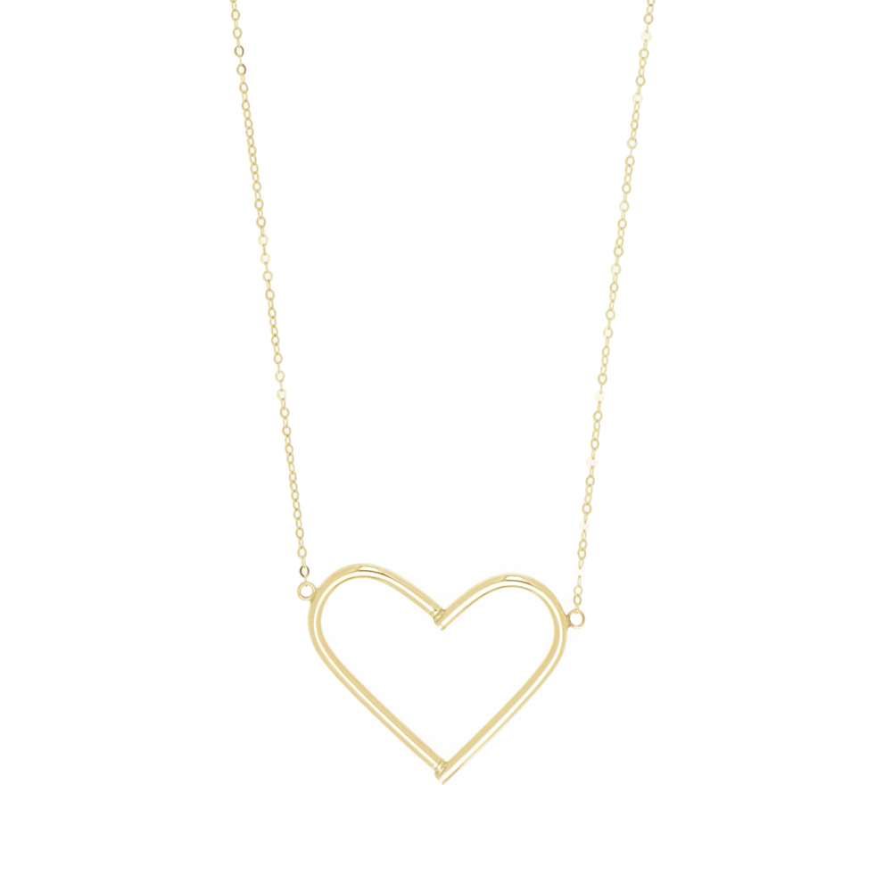 Foto 2 pulgar | Gargantilla Zekie 7168 Oro 14k Amarillo 45 Cms Corazon