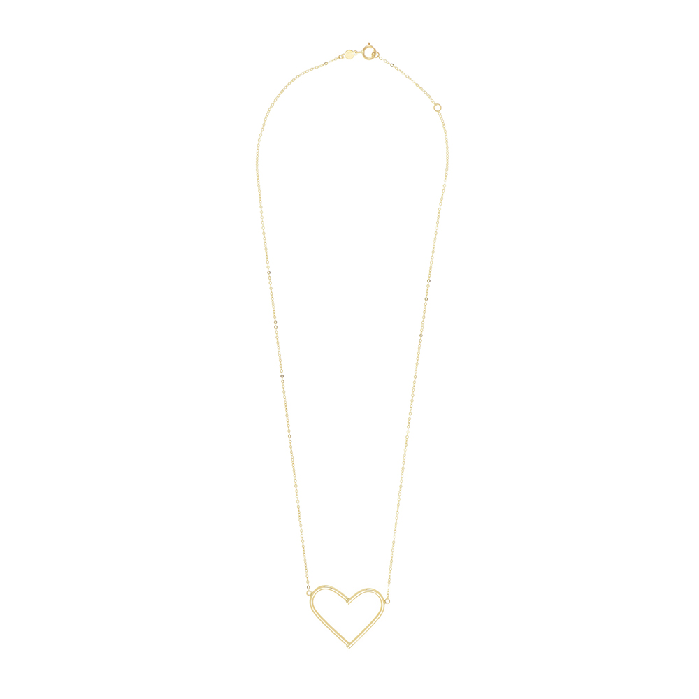 Foto 3 pulgar | Gargantilla Zekie 7168 Oro 14k Amarillo 45 Cms Corazon