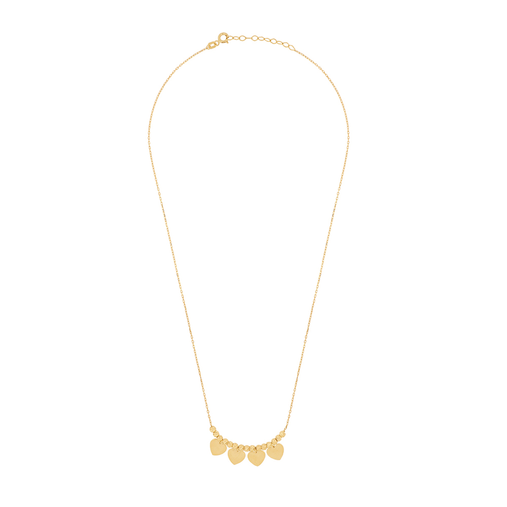 Foto 1 | Gargantilla Zekie 7153 Oro 10k Amarillo 45 Cms Corazones