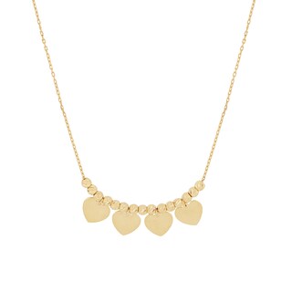 Foto 2 | Gargantilla Zekie 7153 Oro 10k Amarillo 45 Cms Corazones