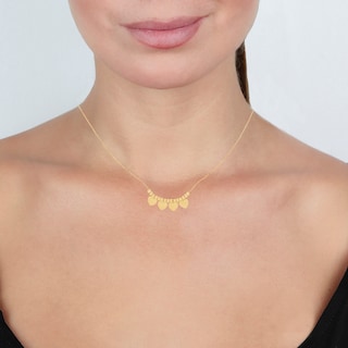 Foto 4 | Gargantilla Zekie 7153 Oro 10k Amarillo 45 Cms Corazones