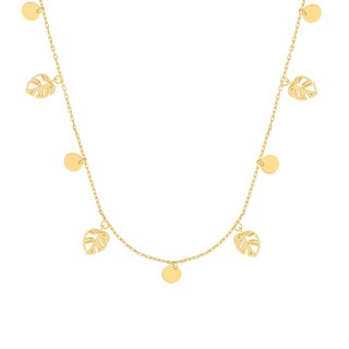 Foto 1 | Gargantilla Zekie 7152 Oro 10k Amarillo 45 Cms Con Dijes