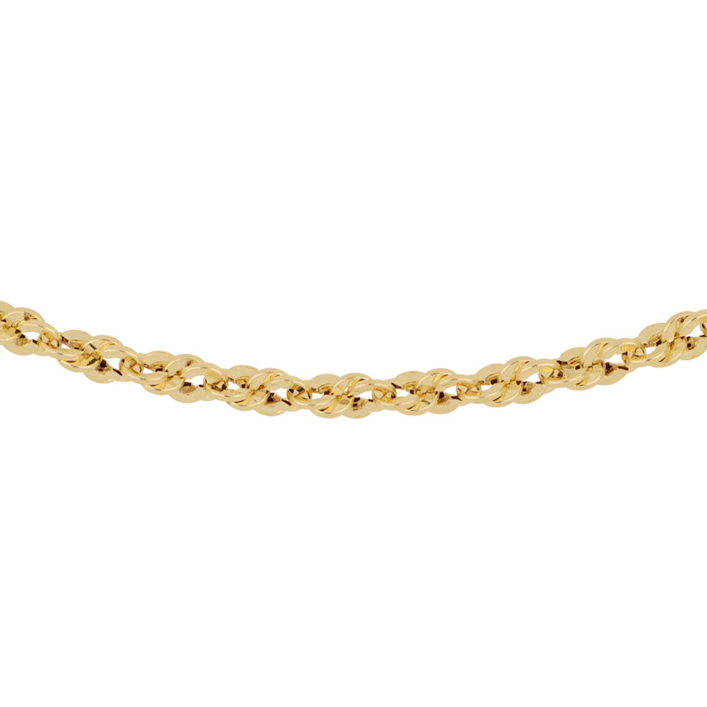 Foto 1 | Cadena Zekie 7114 Oro 14k Amarillo 45 Cms Torzal Diamantada