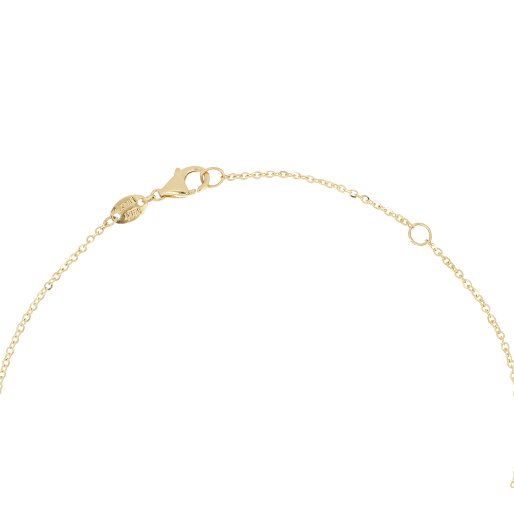Foto 4 pulgar | Gargantilla Zekie 7166 Oro 14k Amarillo 45 Cms Corazon Y Madre Perla