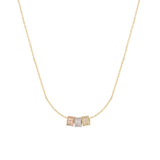 Foto 1 | Gargantilla Zekie 7155 Oro 10k Amarillo 45 Cms Aros Con Zirconias