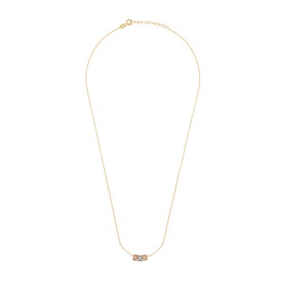 Foto 2 | Gargantilla Zekie 7155 Oro 10k Amarillo 45 Cms Aros Con Zirconias
