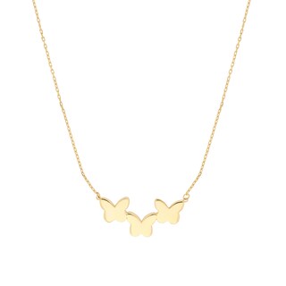 Foto 1 | Gargantilla Zekie 7159 Oro 10k Amarillo 45 Cms Con Mariposas