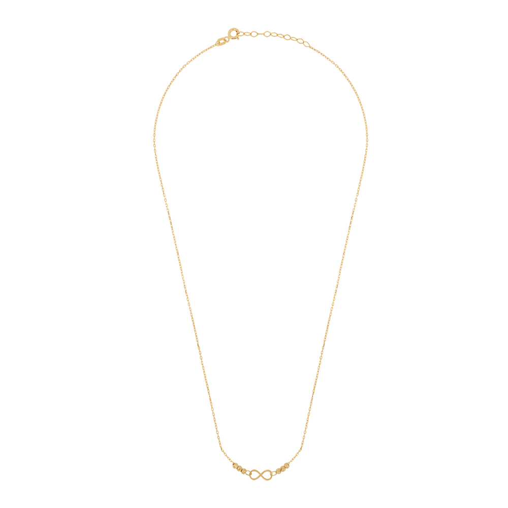 Foto 3 pulgar | Gargantilla Zekie 7108 Oro 14k Amarillo 45 Cms Infinito
