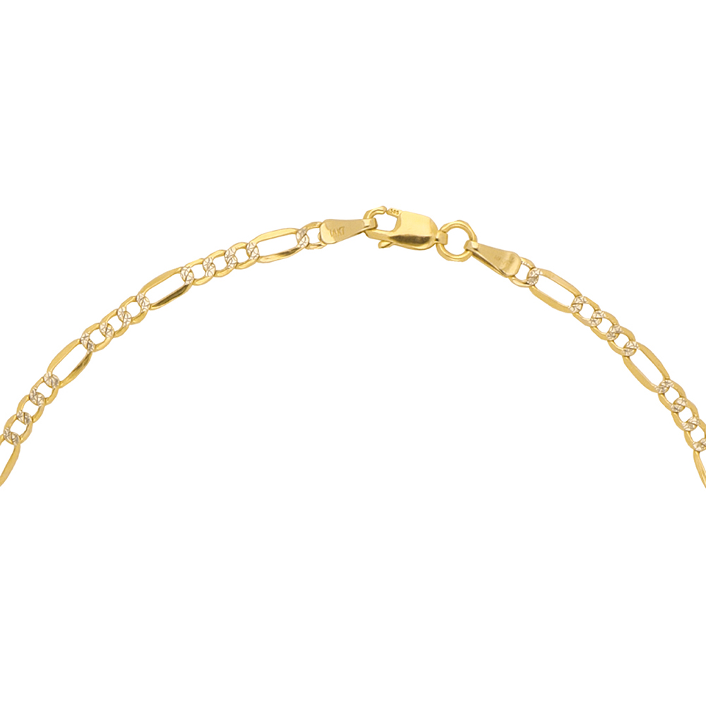 Foto 4 pulgar | Cadena Zekie 7293-50 Oro 14k Amarillo 50 Cms 3x1 Facetada