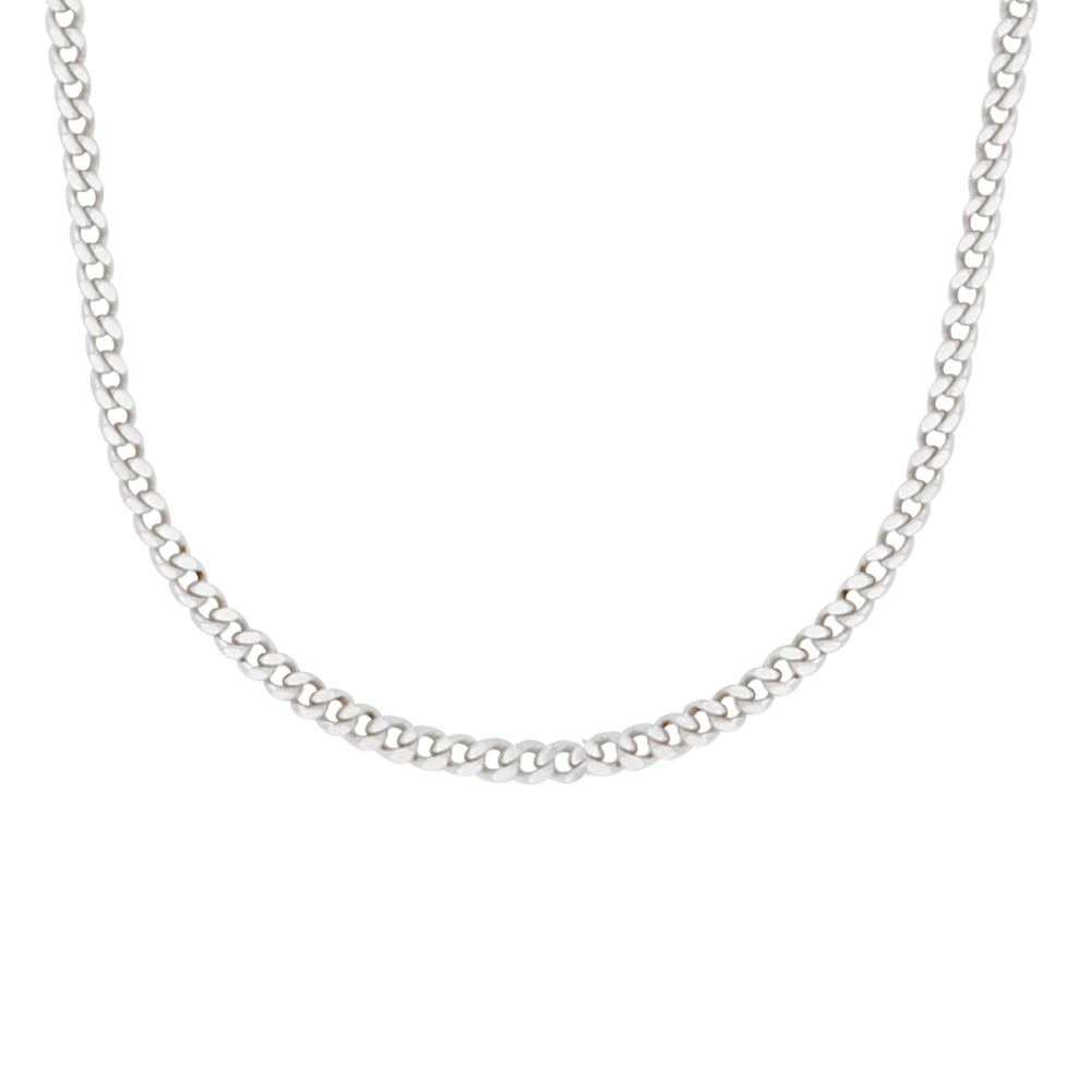 Foto 2 | Cadena Zekie 7287w-50 Oro 14k Blanco 50 Cms Barbada