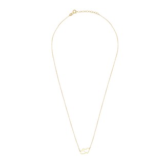 Foto 2 | Gargantilla Zekie 7237 Oro 14k Amarillo 45 Cms. Dos Corazones