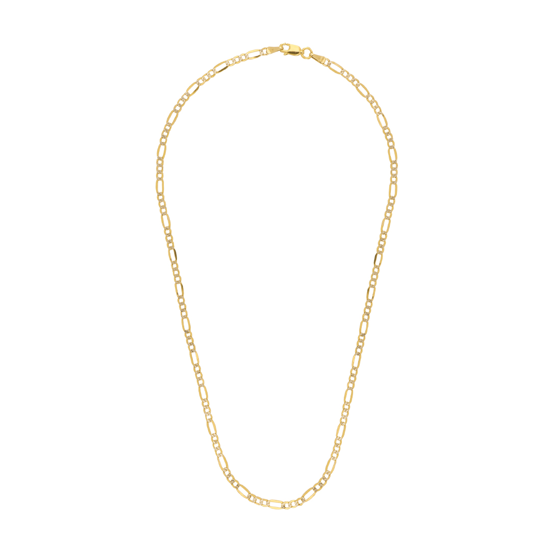 Cadena Zekie 7293-45 Oro 14k Amarillo 45 Cms 3x1 Facetada