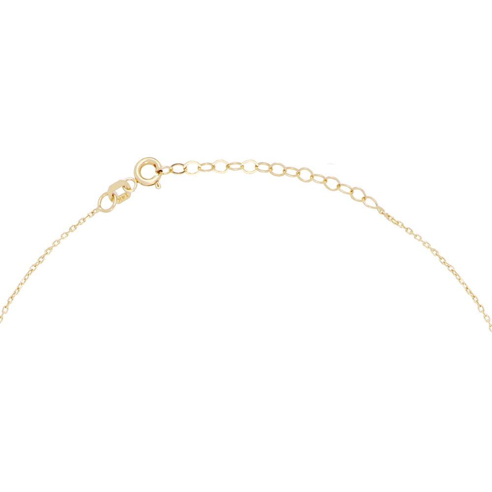 Foto 4 pulgar | Gargantilla Zekie 7222 Oro 14k Amarillo 45 Cms Con Centro De Gato Y Corazon