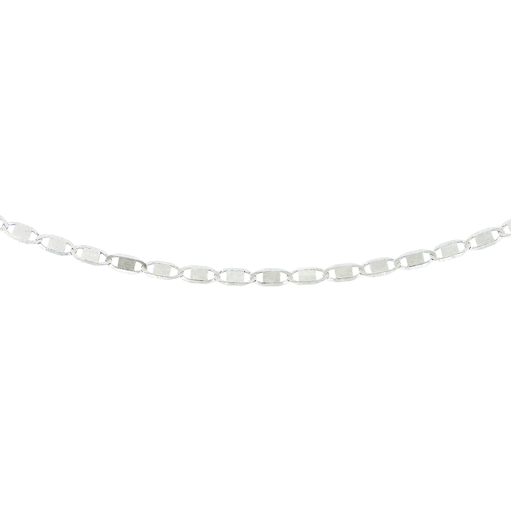 Foto 3 pulgar | Cadena Zekie 7268w-40 Oro 14k Blanco 40 Cms Espejo