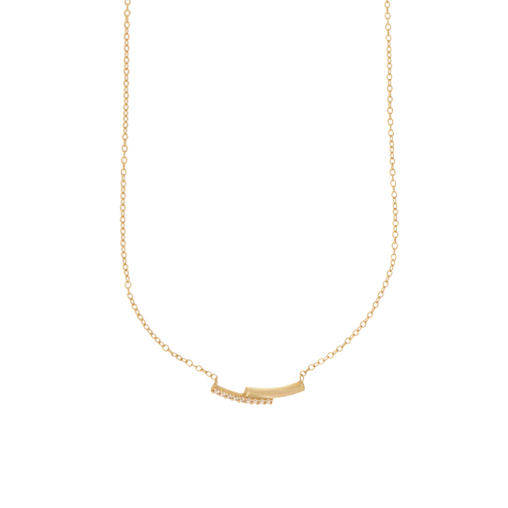 Foto 3 pulgar | Gargantilla Zekie 7297-g Oro 14k Amarillo 45 Cms Con Zirconia