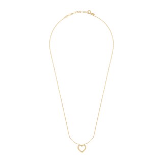 Foto 2 | Gargantilla Zekie 7239 Oro 14k Amarillo 45 Cms. Con Centro De Corazón
