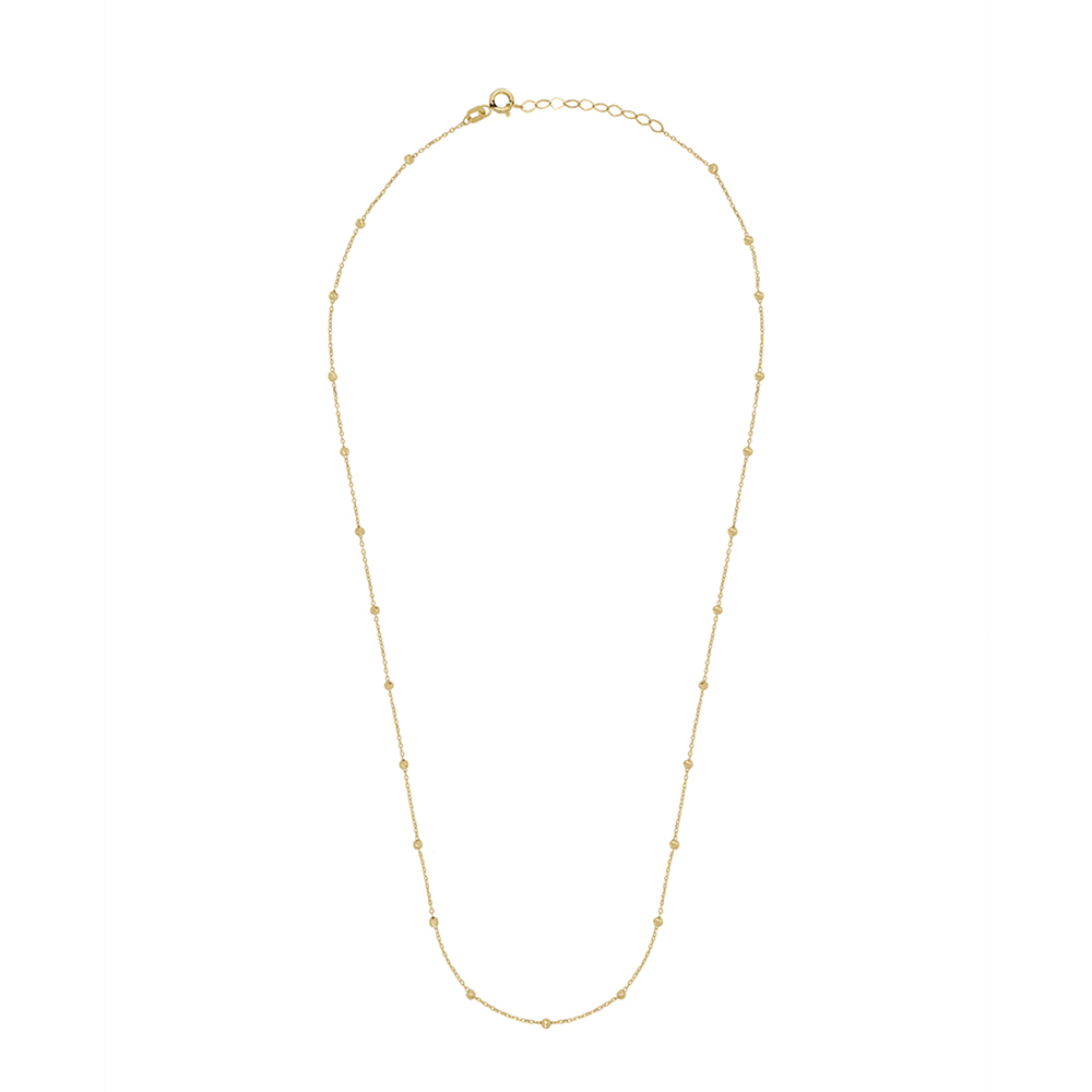 Foto 2 pulgar | Gargantilla Zekie 7220 Oro 14k Amarillo 45 Cms Con Bolitas