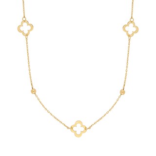 Foto 1 | Gargantilla Zekie 7236 Oro 14k Amarillo 45 Cms. Con Flores