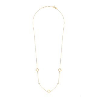 Foto 2 | Gargantilla Zekie 7236 Oro 14k Amarillo 45 Cms. Con Flores
