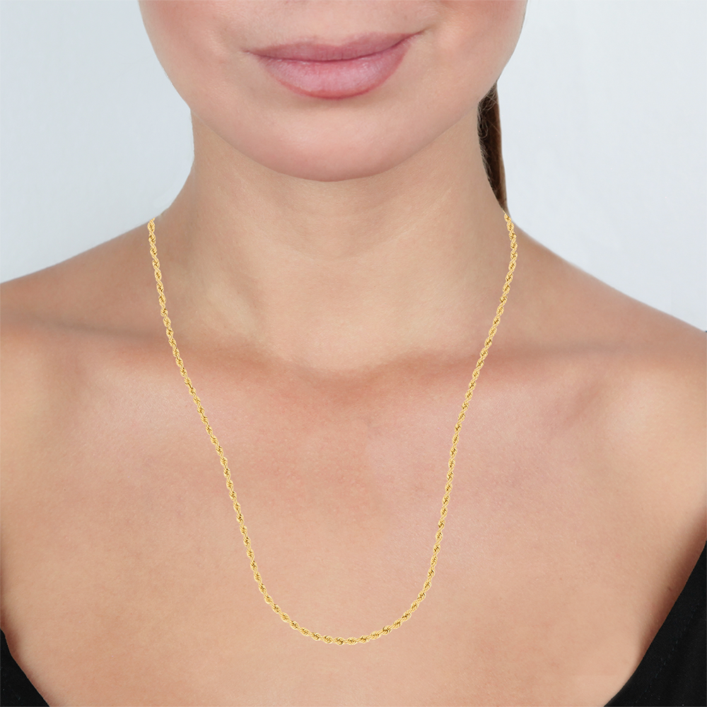Foto 5 pulgar | Cadena Zekie 7291-50 Oro 14k Amarillo 50 Cms Torzal